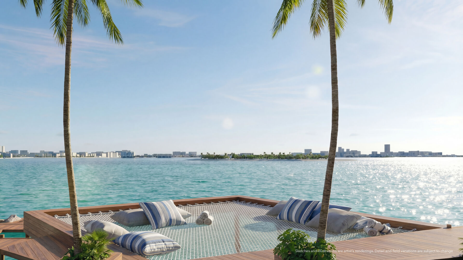 Waterfront sunbeds